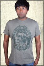Twelve Symbols by Bejeweled Born To Rock Skull Metal Stud Men T-Shirt Green L-2X - £48.31 GBP