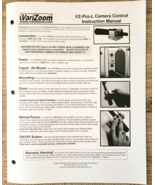 Copy of Instruction Manual for VariZoom VZ-Pro-L  camera control - $149.20 MXN