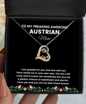 Austrian Mom Necklace Gifts - To My Freaking Awesome Mom - Love Pendant  - £40.02 GBP