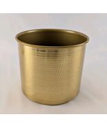 Ikea VINDFLÄKT Plant Pot/ Vase Gold 10" Aluminum Hammered New 904.256.31 - $41.34