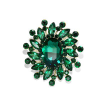 Vintage Luxury Lapel Collar Pins Corsage Brooch Women Jewelry Rhinestone Gift  - £10.95 GBP