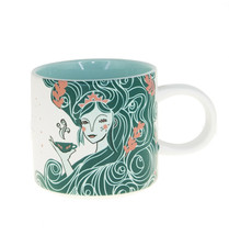 Starbucks Aqua Green Siren Wave Tail Anniversary Ceramic Coffee Mug Cup 12 oz - $29.10
