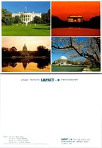 Washington D.C. Lincoln &amp; Jefferson Memorial Capitol White House VTG Postcard - £7.38 GBP