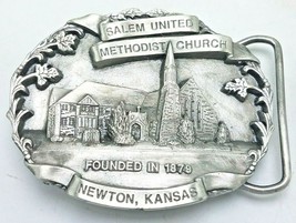 RARE 1986 Salem United Methodist Church Belt Buckle Newton, KS w Stand 2... - $33.61