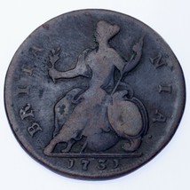 1731 Großbritannien 1/2 Penny (F) Fein Zustand, Km #566 - $57.12