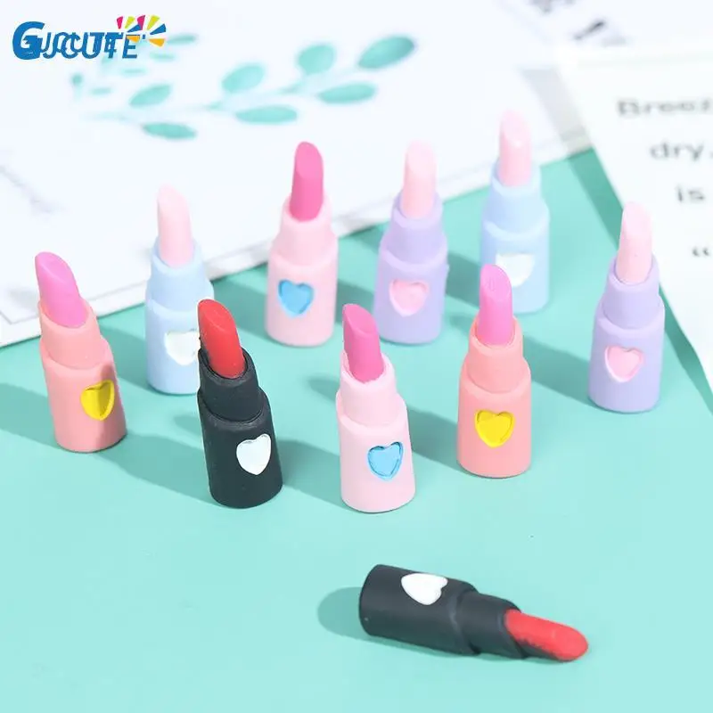 5Pcs Girl Pretend Play Make Up Toy Miniature Cute Lipstick Simulation Cosmetics - £6.73 GBP