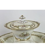 Vintage Noritake Mystery (?) Sugar Bowl with Lid 6&quot; Diameter Floral Handled - €32,99 EUR