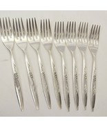 Oneida Enchantment Gentle Rose Dinner Forks Comm Silverplate 7-1/4&quot;  Lot... - $414.32 MXN