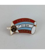 Vintage WIBC League High Series Light Blue &amp; Red Shooting Star Lapel Hat... - $154.45 MXN