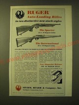 1966 Ruger Sporter and International Auto-loading rifles Ad - $18.49