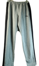 PUMA Joggers Pants Mens Size Medium Gray Knit Pockets Elastic Hem Pull On Logo - £14.70 GBP