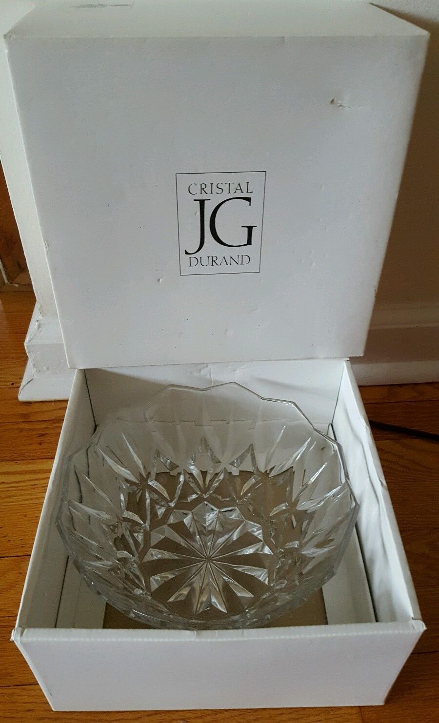 NIB J G Durand Cathederal Lead Crystal Glass Bowl  9&quot; Made in France - $2.96