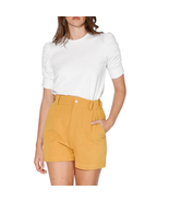 Walter Baker Skippy Ruched Sleeve T-Shirt Blouse,  Classic White Size La... - $55.17