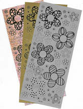 Peel Off Sticker Sheet. Floral. Choice Of Colour. - $1.49