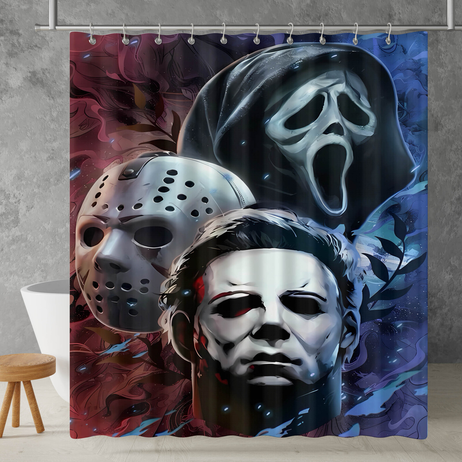 New!!! Horror Characters Custom Waterproof Polyester Shower Curtain 4 Size Item image 14