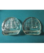Blenko Sailing Ship Glass Bookends Mid Compatible with Century - A Pair ... - $1,313.84 MXN