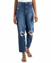 $70 Inc International Concepts Womens High Rise Ripped Mom Jeans Blue Si... - $31.68