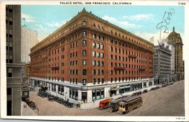 C 1910 Vintage Postcard Palace Hotel San Francisco, CA Streetcars - OLD CARS A1 - £17.01 GBP