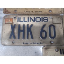 Vintage 1980s Illinois &quot;Land Of Lincoln&quot; License Plate XHK 60 Expired - £5.53 GBP