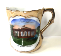 Vtg White House Souvenir Cup 2.75&quot; Tall x 2.25&quot;  Made in Germany Luster Paint - £11.79 GBP