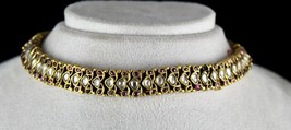 Estate Real Old Antique Gold 22K Jadau Natural Gemstone Ladies Choker Necklace - £8,490.88 GBP