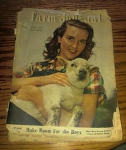 Farm Journal Magazine April 1946 Vintage Country Sheep Woman Cover - $19.99