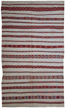 Hand made antique Moroccan Kilim 5.2&#39; x 8.5&#39; ( 159cm x 261cm ) 1950s - 1C214 - £987.20 GBP