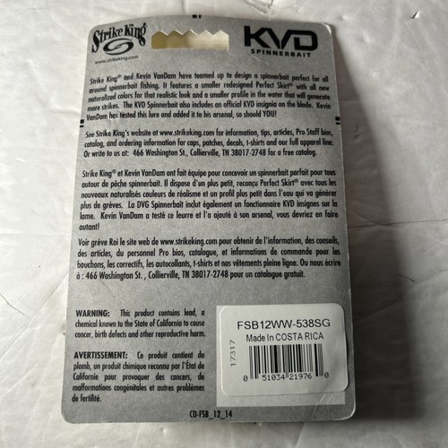 Strike King KVD Spinnerbait FSB12WW-538SG Item image 4