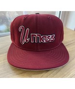 Vintage Umass Minutemen Pro Line Pro Model Fitted Hat Wool Red USA 7 1/8... - £27.05 GBP