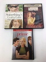 3 x Rom-Com Romantic Comedy Movies DVD Somethings Gotta Give, Prime, Shakespeare - £10.21 GBP