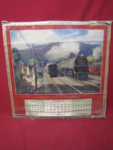 Vintage 1947/1948 Pennsylvania Railroad Calendar Poster &quot;Working Partners&quot; - £70.81 GBP