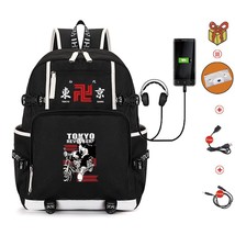 Anime Tokyo Revengers Waterproof Bookbags Combination Lock Laptop Rucksack Trave - £87.20 GBP