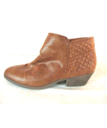 Faded Glory Beige Faux Leather Side Zip Ankle Boots Women&#39;s 9 (SW47) - £17.23 GBP