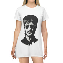 Ringo Starr Beatles Black And White Portrait All Over Print T-Shirt Dress - £34.02 GBP+