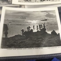 WWII US Coastguard Marines Make Surprise Dawn Landing 1944 VTG Photo 4”x5” - £9.48 GBP