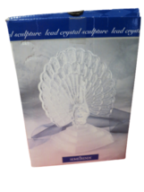 Hometrends Lead Crystal Peacock Sculpture 8.5&quot;T Clear Made In France - £15.44 GBP
