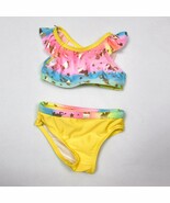 Wonder Nation Baby Girl&#39;s Unicorn Ruffle Sleeve Bikini Swimsuit Yellow 1... - $16.24 CAD