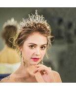 Crystal Silver Wedding Tiara, Crystal Gold Bridal Tiara, Wedding Tiara F... - $1,139.46 MXN