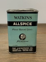 Vintage JR Watkins Allspice Spice Tin Container The Best In Spices Blue 3oz USA - £18.44 GBP