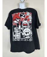 Angry Birds Men Size XL Black Cartoon Graphic T Shirt Short Sleeve - £7.24 GBP
