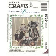 McCall&#39;s 5739 Crafts Pattern Cat Dolls Family With Clothing Mom &amp; Kittens Uncut - £7.84 GBP