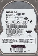 Toshiba MK5056GSY 500GB SATA/300 7200RPM 16MB 2.5&quot; Hard Drive - $53.16