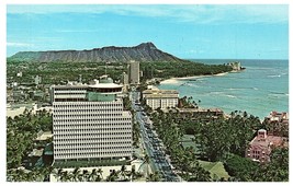 Top of Waikiki Revolving Restaurant w / Diamond Royal Hawaiian Beach Postcard - £7.85 GBP