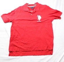 U.S. Polo Assn. Red Polo Shirt Mens Large 100% Cotton Embroidered Logo S... - $15.93