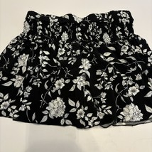 Altard State Women’s Black And White Floral  Smocked Layered Skirt Boho XL - £10.46 GBP