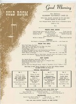 The Gold Room Breakfast Menu Sahara Hotel Las Vegas Nevada 1960&#39;s - £38.41 GBP