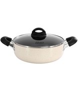 Oster Clairborne 3.6 Quart Nonstick Aluminum Caldero with Lid in Linen - $112.15 CAD