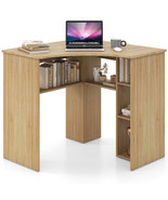 Corner Computer Desk Triangle Home Office Desk with Adjustable Shelf and... - $2,929.63 MXN