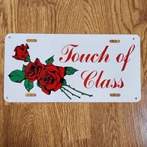 Touch Of Class Red Roses Booster License Plate Flower Florist Gift White - £12.69 GBP