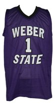 Damian Lillard #1 Custom College Basketball Jersey New Sewn Purple Any Size image 4